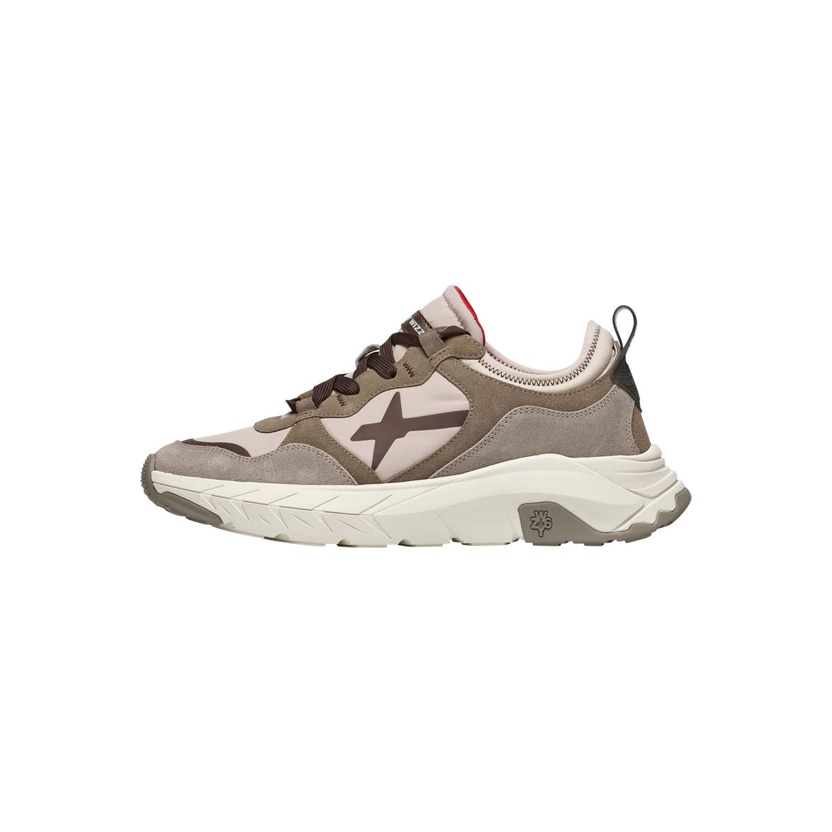 Sneakers en daim et tissu technique NEXT-M. gris tourterelle, W6YZ
