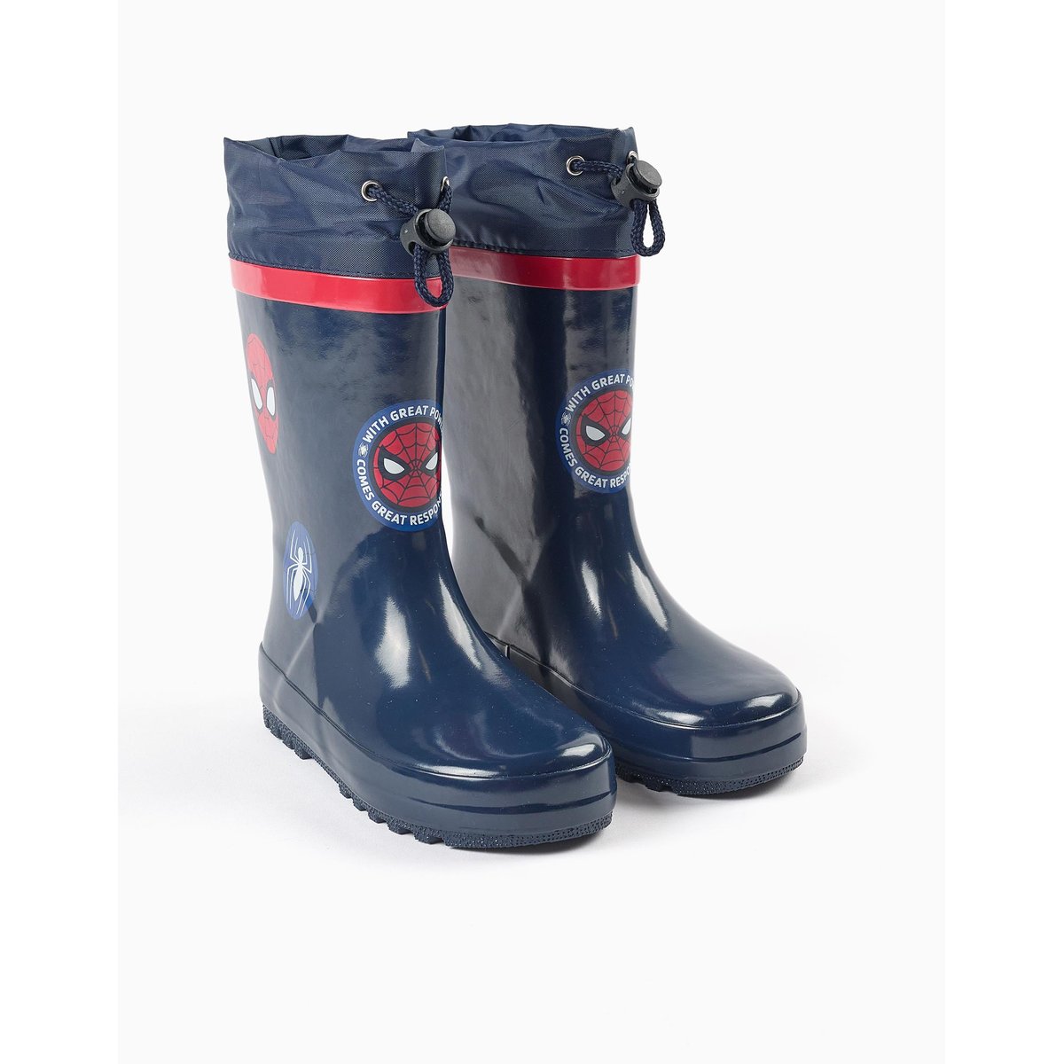 Bottes de pluie en caoutchouc avec imprimés Spider-Man bleu foncé, ZIPPY