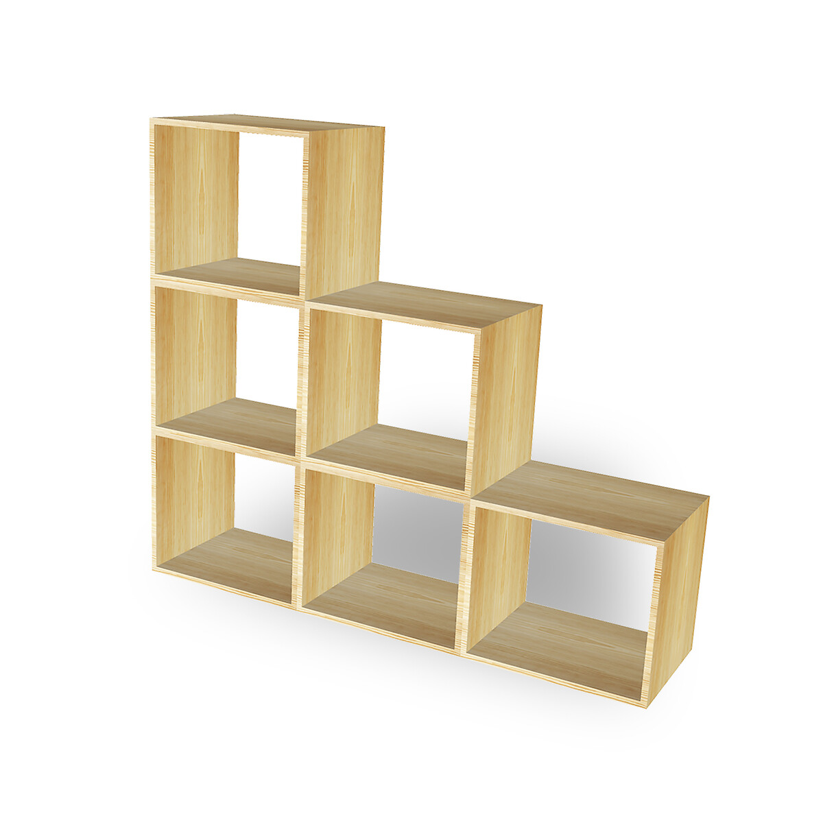 Kubus 6 -  Regal aus Kiefer Massivholz holz hell, EUROPE & NATURE 