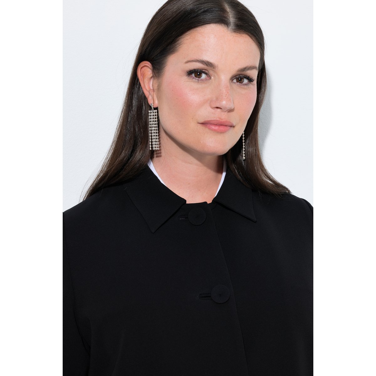 Veste en acétate, coupe évasée noir, ULLA POPKEN