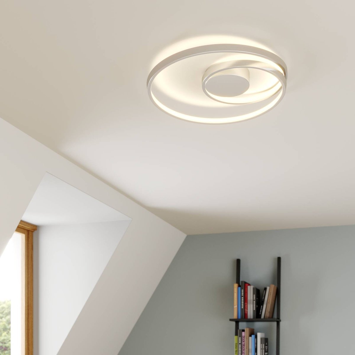 Plafonnier en aluminium moderneLED, Maire chromé, LUCANDE