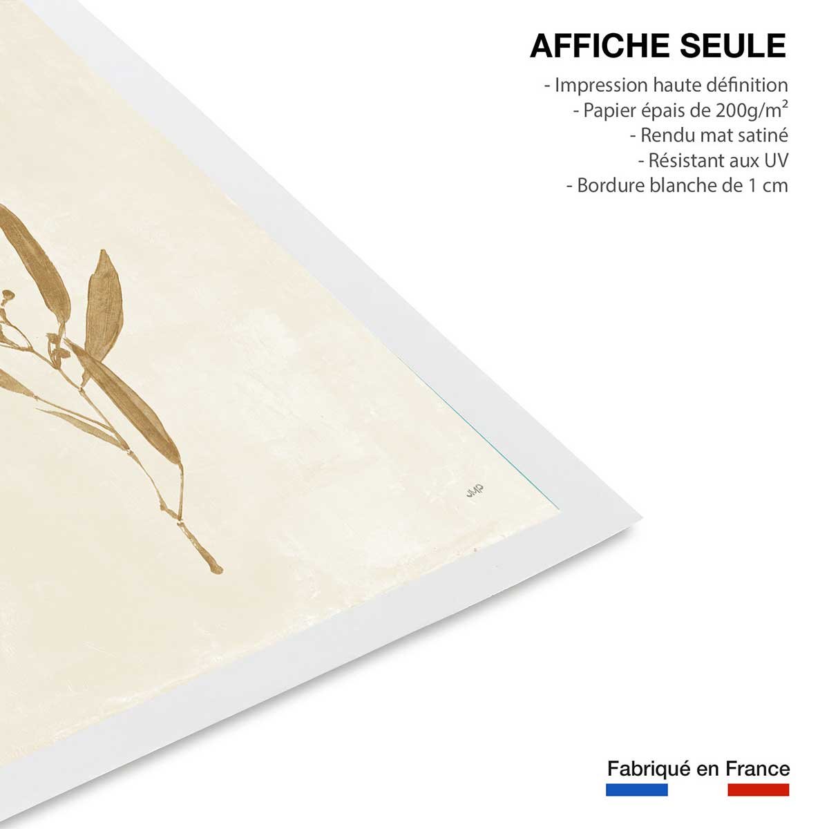 Affiche fleurs Recolte d'or Mina affiche seule, HEXOA
