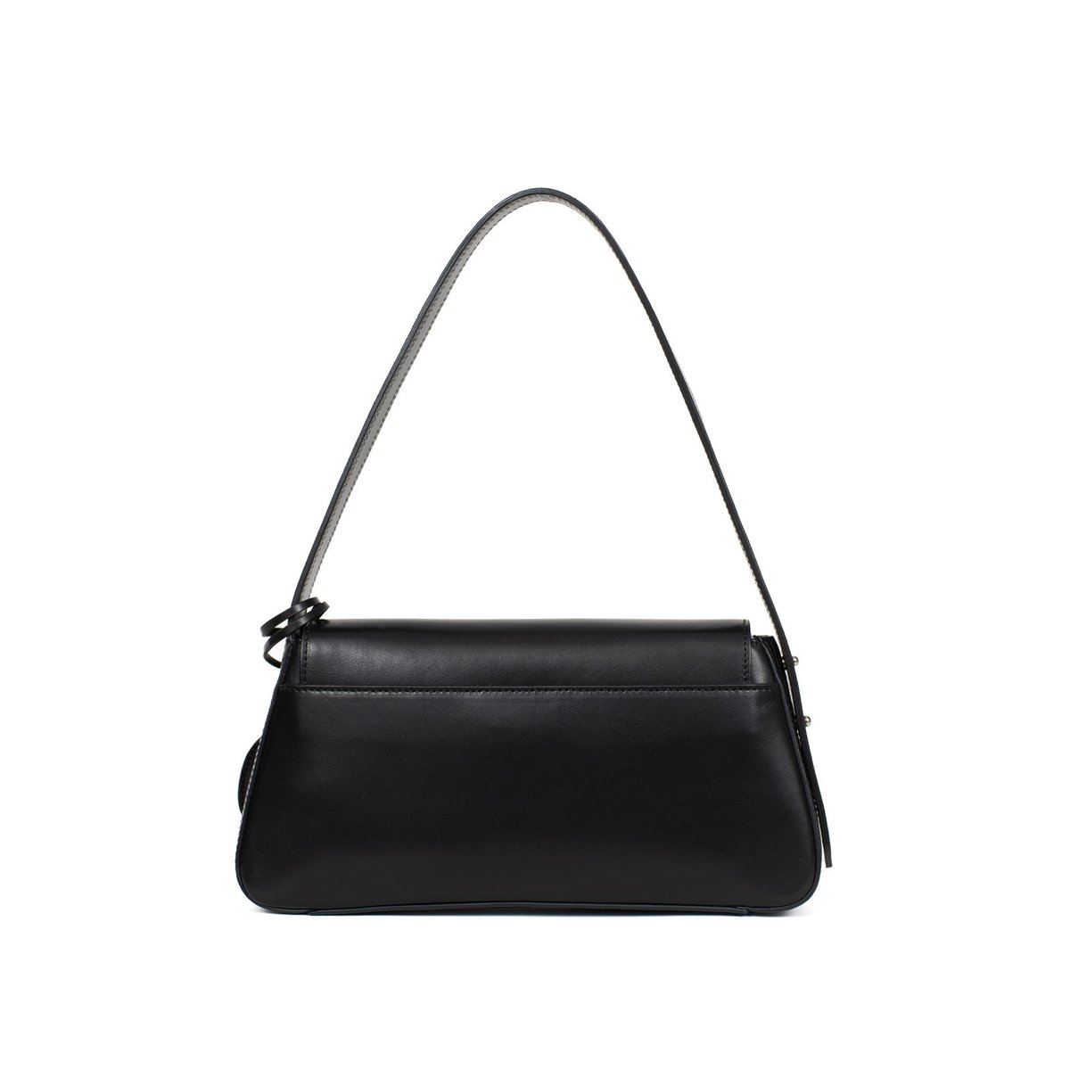 Sac porté épaule en cuir CHARLOTTE noir, HEXAGONA
