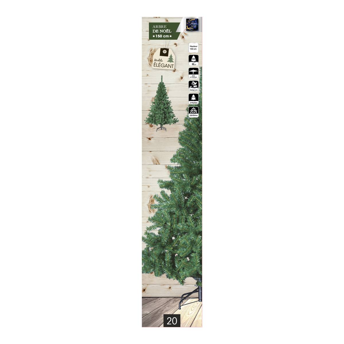 Sapin Élégant 150 cm vert vert, FEERIC LIGHTS & CHRISTMAS
