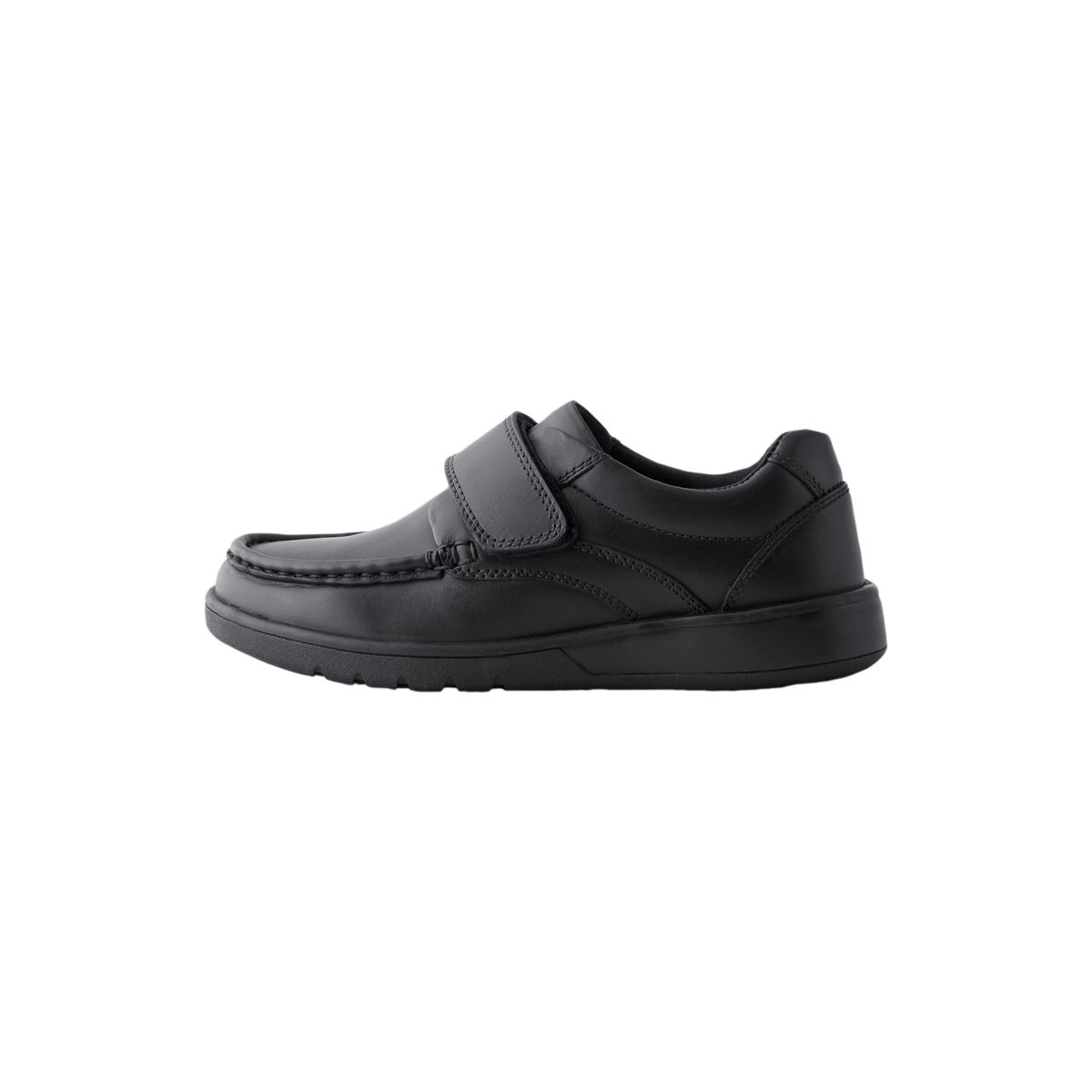Chaussures d’école en cuir à scratch noir, NEXT