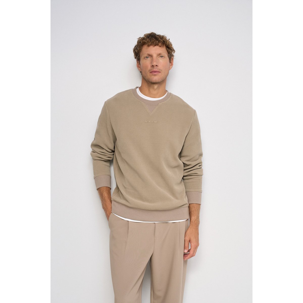 PULL TEXTURÉE beige, SALSA JEANS