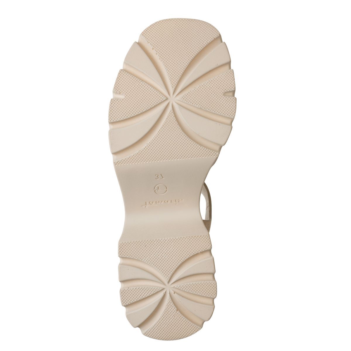 Sandale à talon en cuir marron taupe, TAMARIS