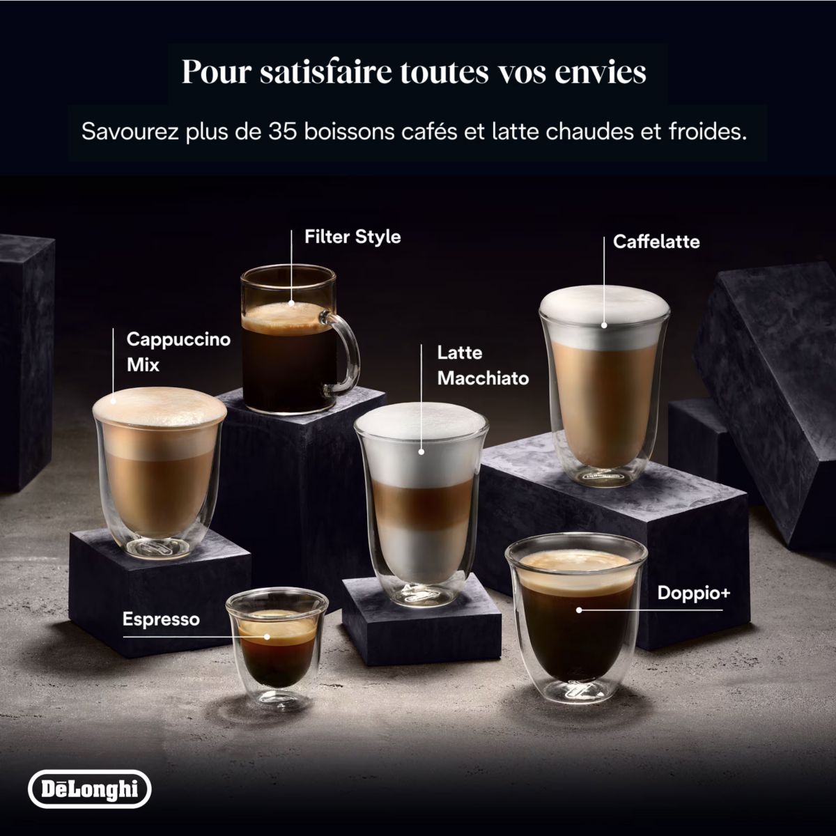 Expresso Broyeur Primadonna Aromatic ECAM630.55.SSM couleur unique, DELONGHI