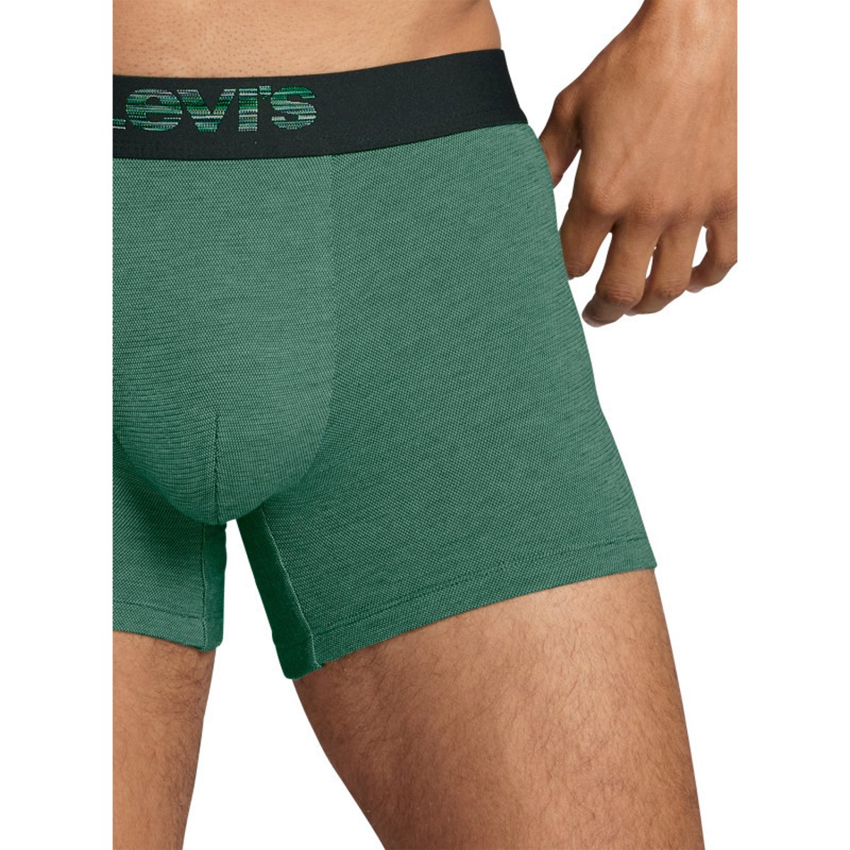 Lot de 2 boxers en coton bio vert, LEVI'S