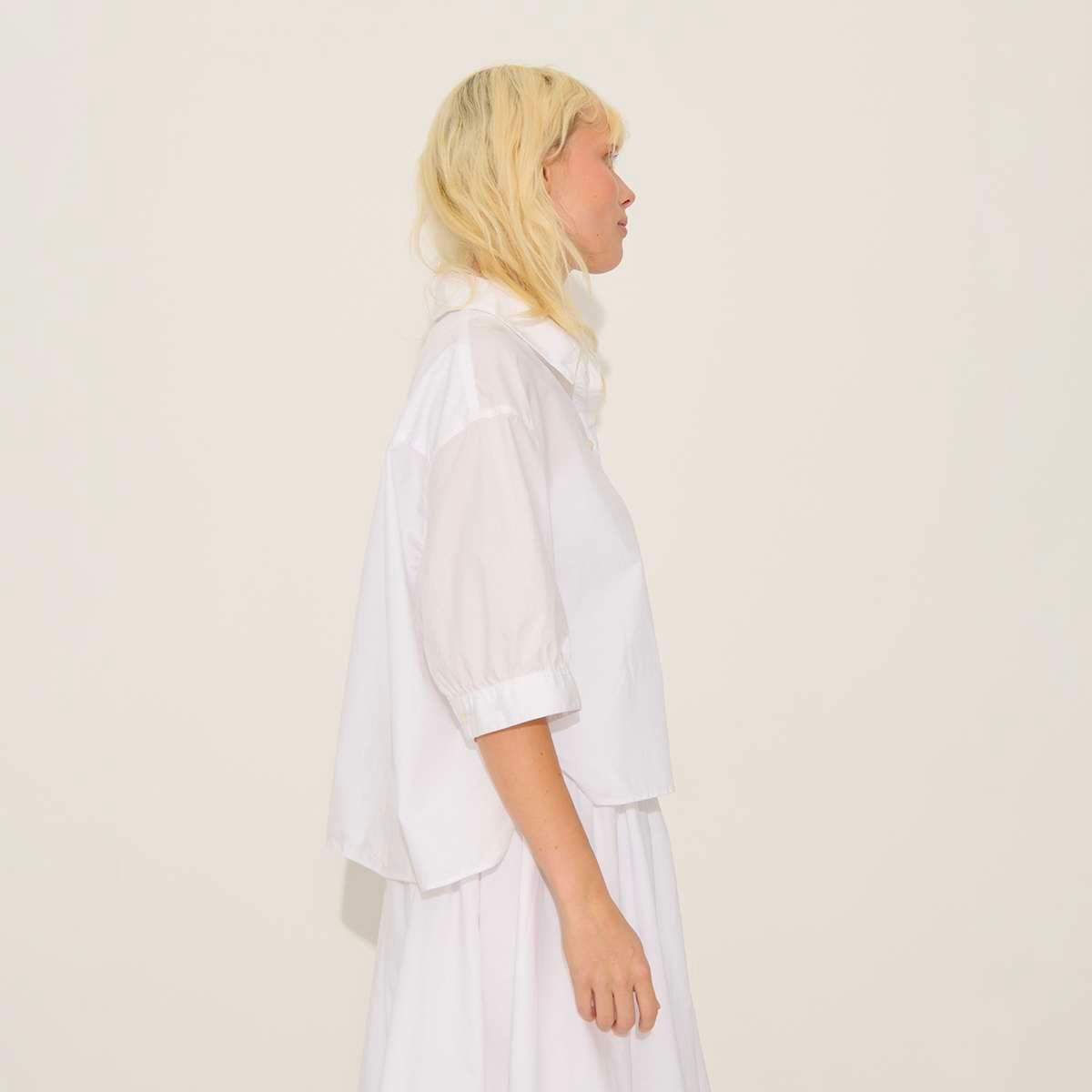 Chemise en coton manches courtes PRETTY blanc, BENSIMON