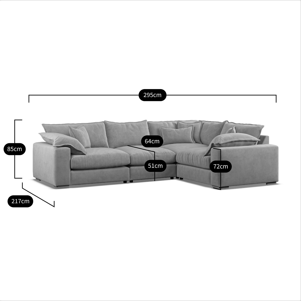 Camille Vintage Chenille Reversible Corner Sofa with Oak Feet desert rose, ÉDITÉ