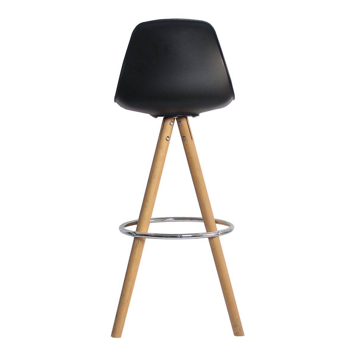 Tabourets scandinaves, lot de 2, TOBIAS noir, naturel, HAPPY GARDEN