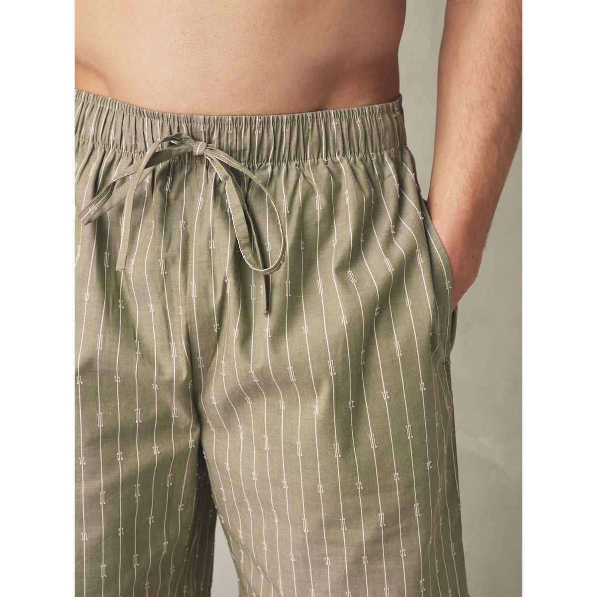 Short de pyjama tissé à rayures, lot 2 vert/écru, NEXT