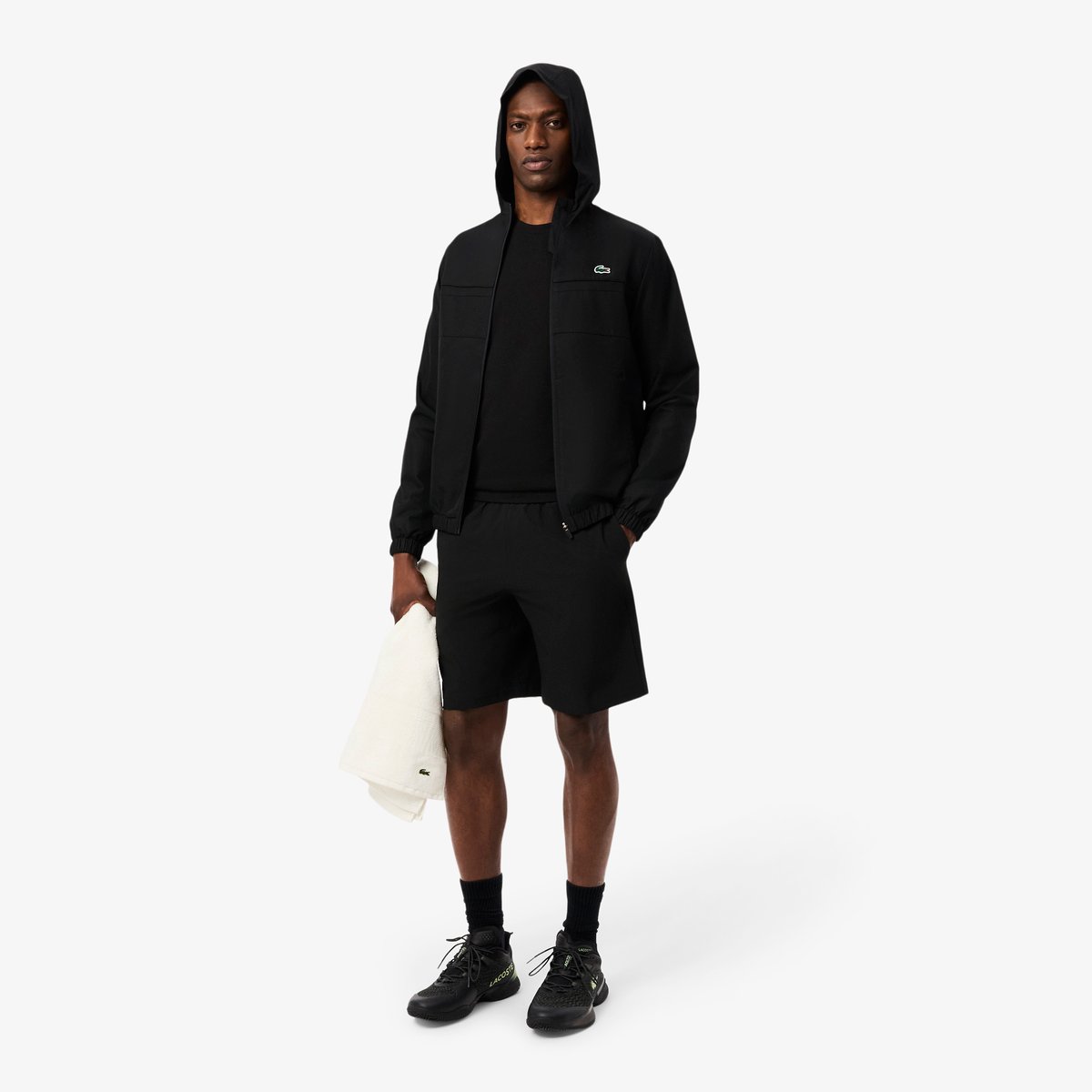 T-shirt Sport coton Ultra Dry noir-031, LACOSTE