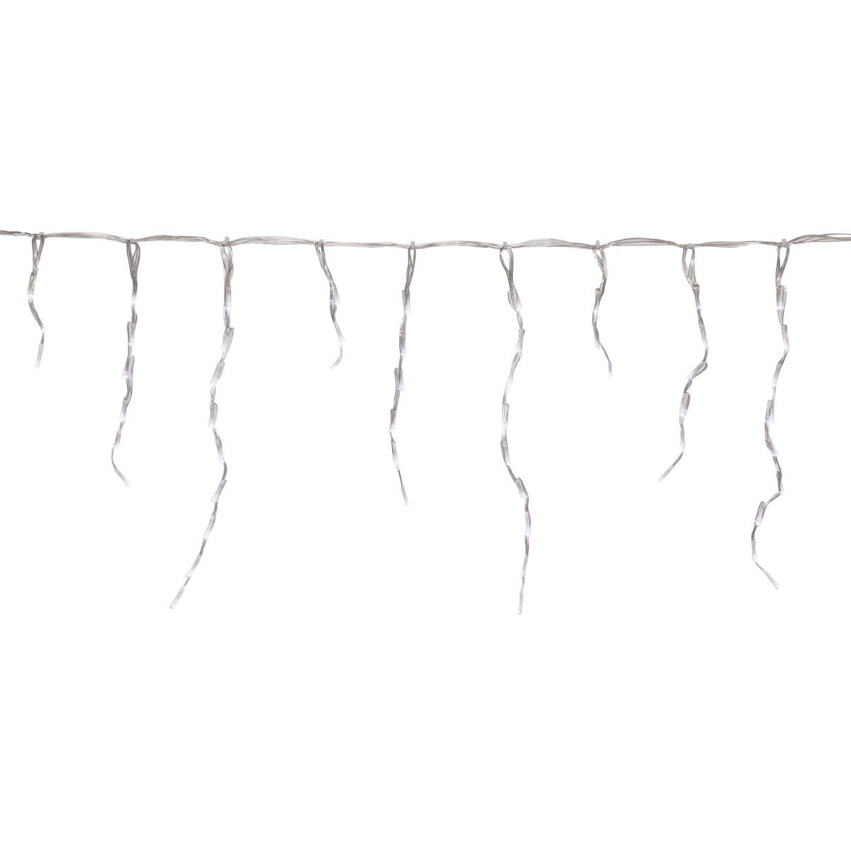 Rideau lumineux stalactite d'extérieur 20 m 1200 LED blanc froid à effets avec minuteur sur secteur blanc froid, ATMOSPHERA