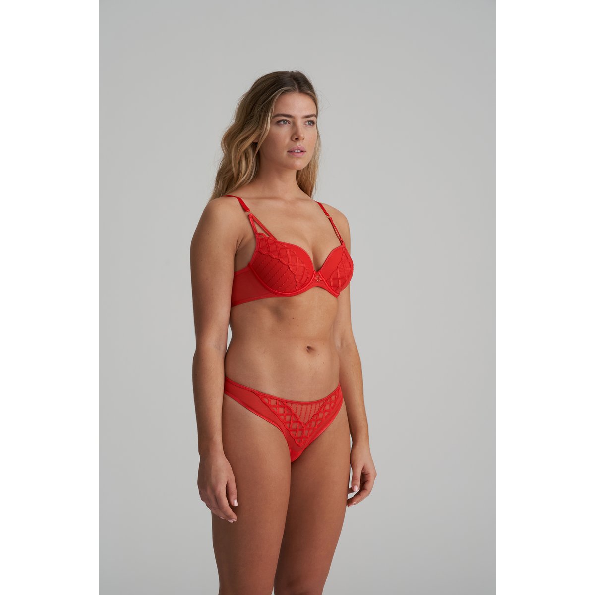 Soutien gorge rembourré - forme coeur JHANA rouge - fiesta rouge, MARIE JO