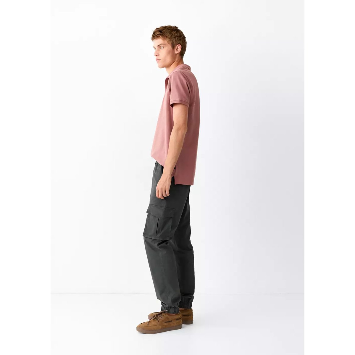 Pantalon jogger cargo gris anthracite, MANGO TEEN