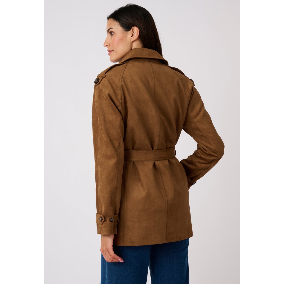 Trench en suédine marron, DAMART