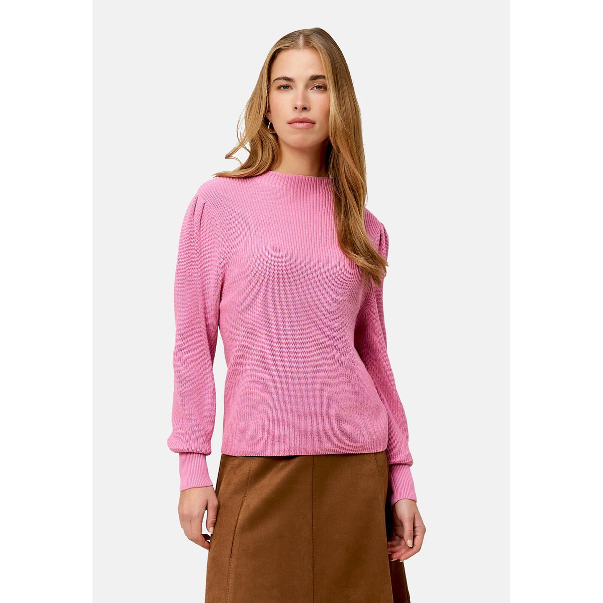Pull en maille mit ballonärmeln blushberry pink, ZERO