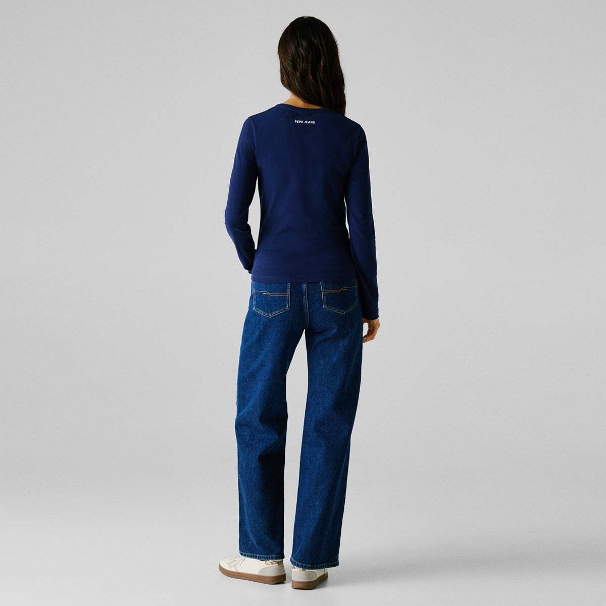 T-Shirt Coupe Slim Avec Logo bleu, PEPE JEANS