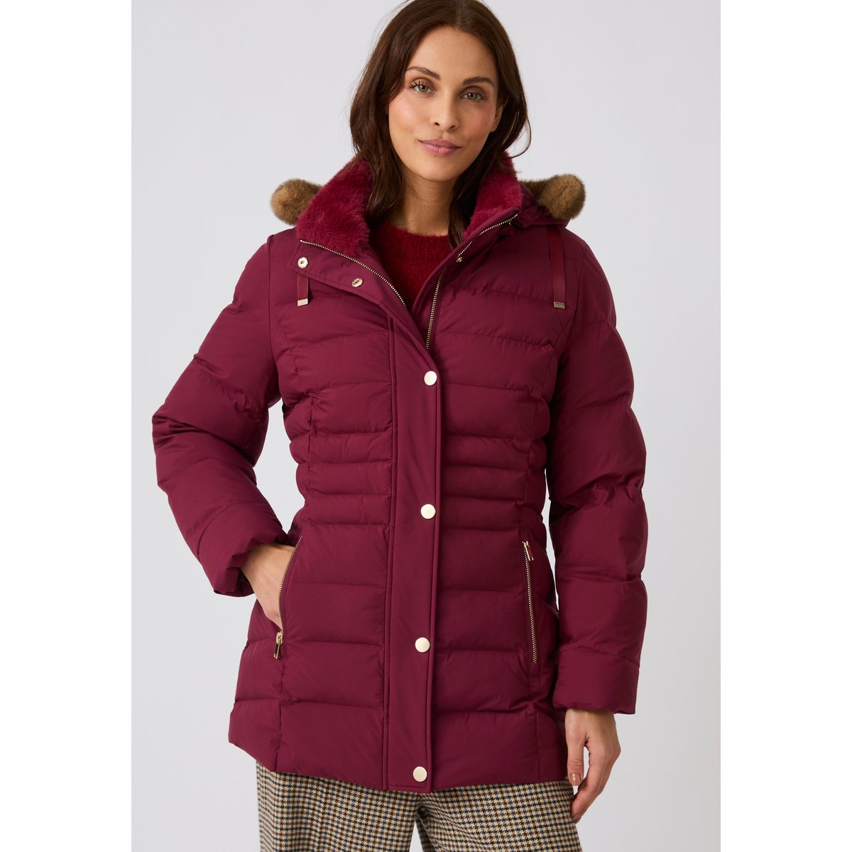 Parka fantaisie Thermolactyl rouge bordeaux, DAMART