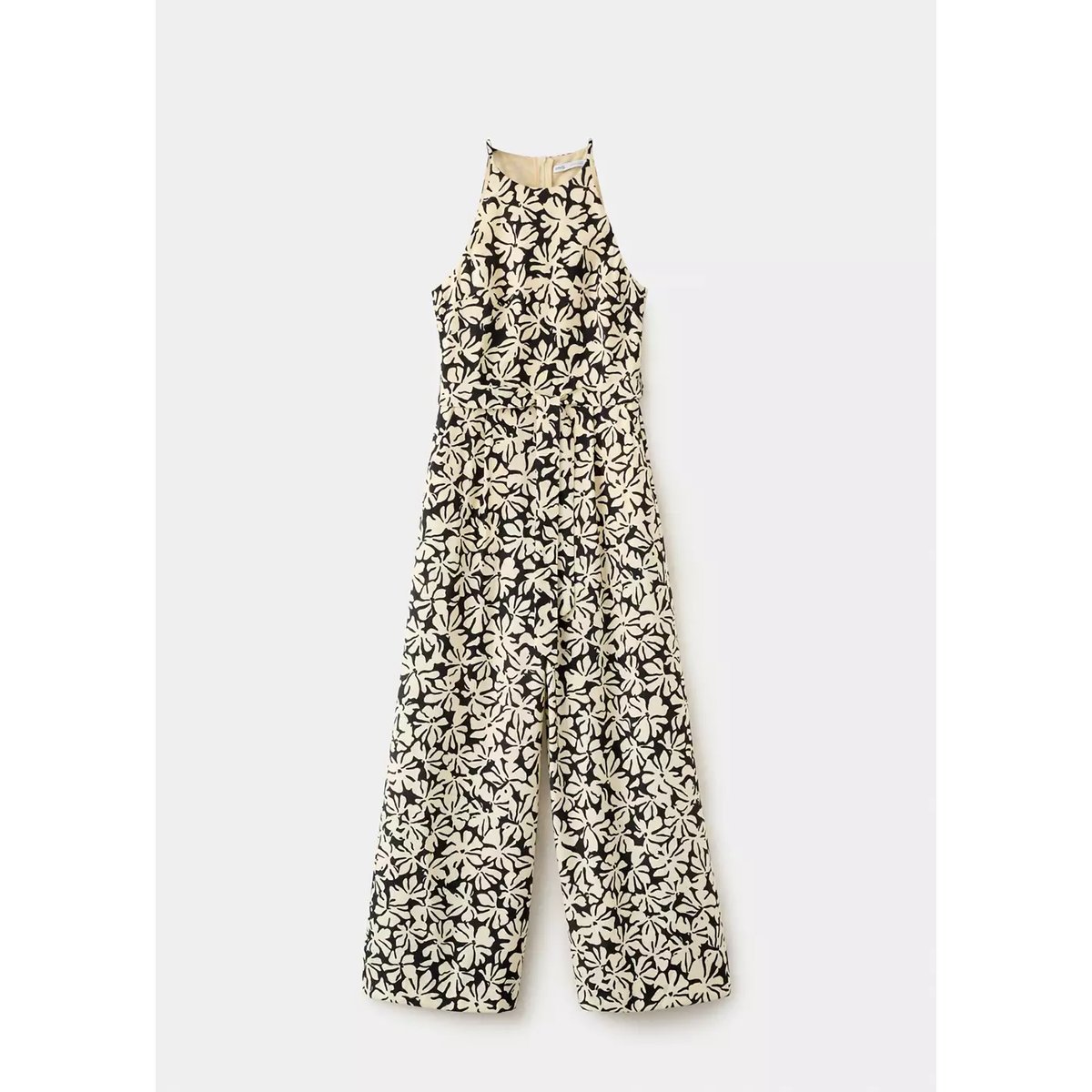 Combinaison à imprimé floral avec ceinture noir, MANGO