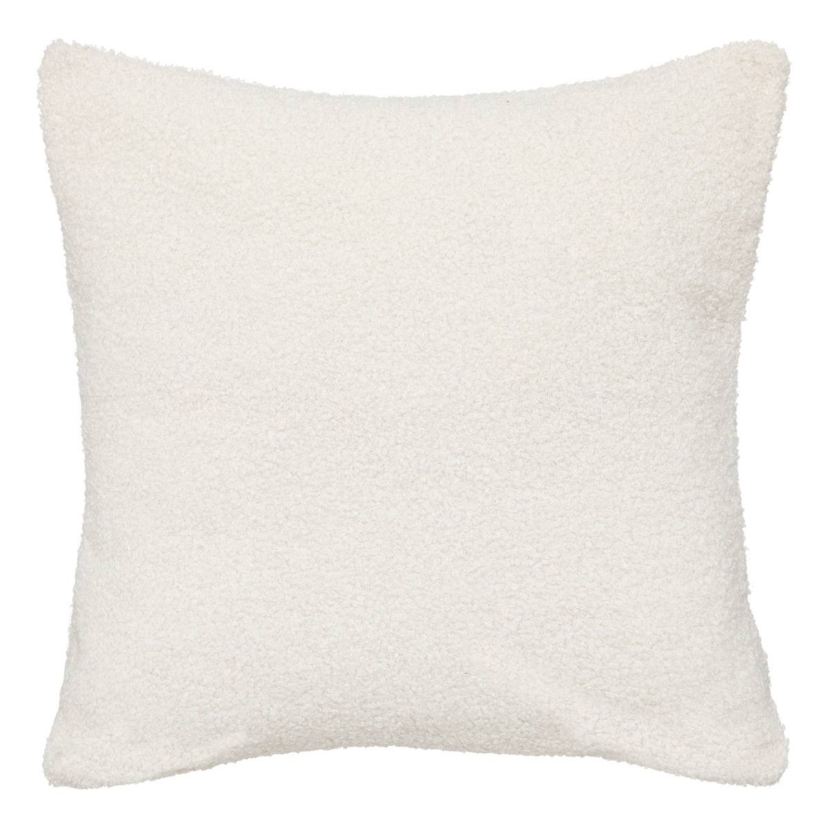 Coussin déhoussable en bouclette JAIKO ivoire, ATMOSPHERA