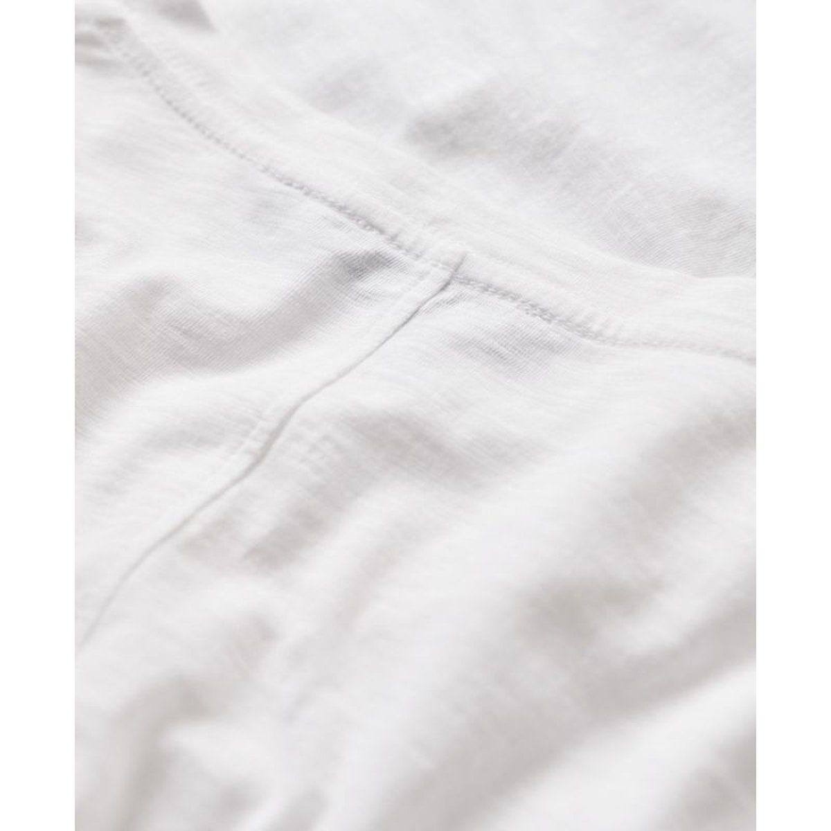 Haut en jersey à col V et manches longues optic, SUPERDRY