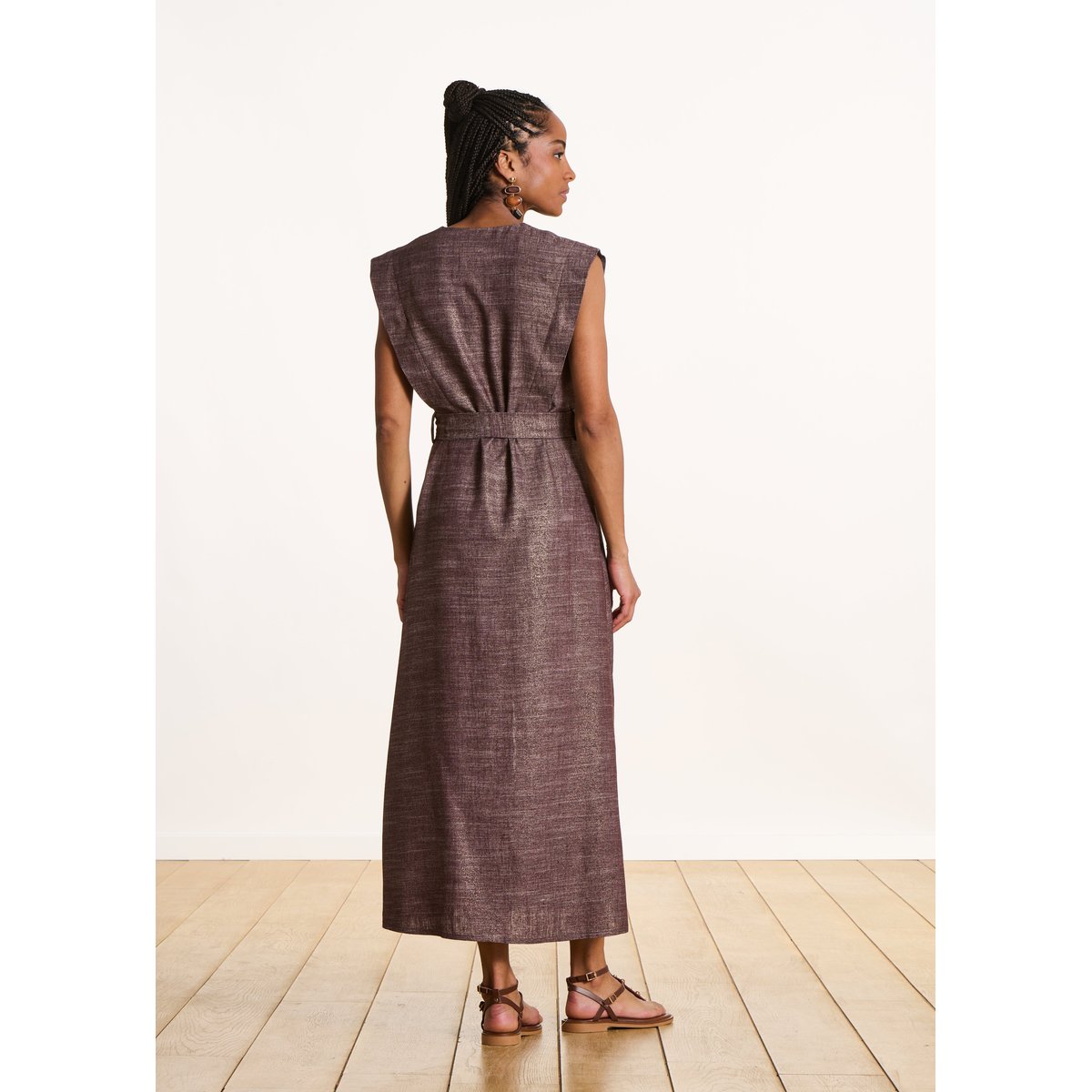 Robe midi irisée cache-cœur chene, LA FEE MARABOUTEE