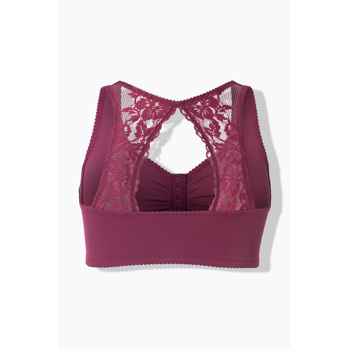 Bustier sans armatures avec dos en dentelle baies foncé, ULLA POPKEN