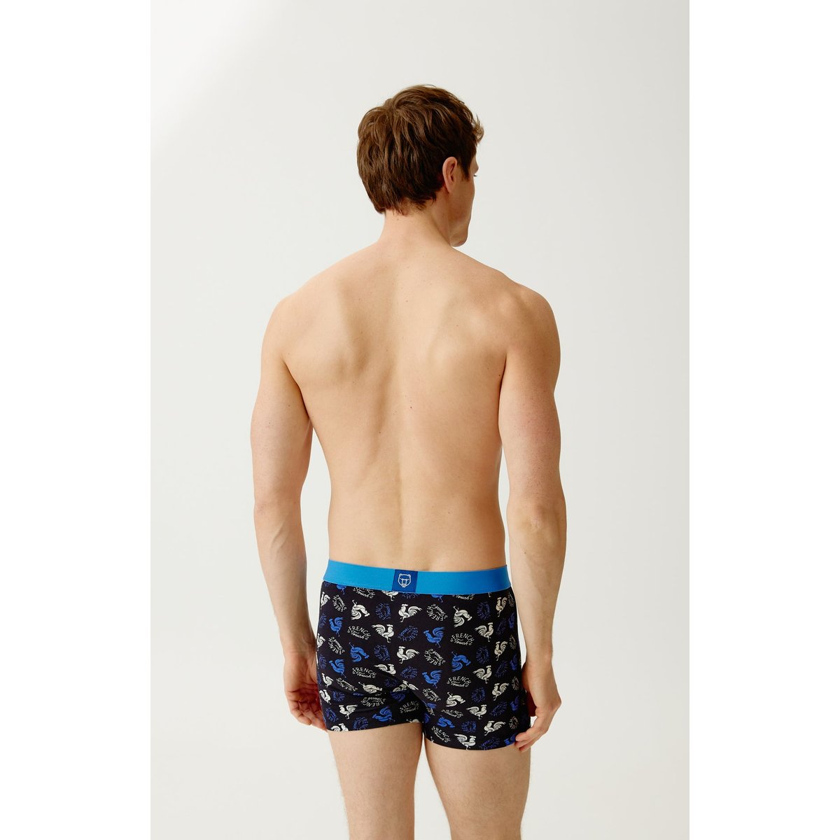 Boxer en coton, imprimé coq noir, ARTHUR