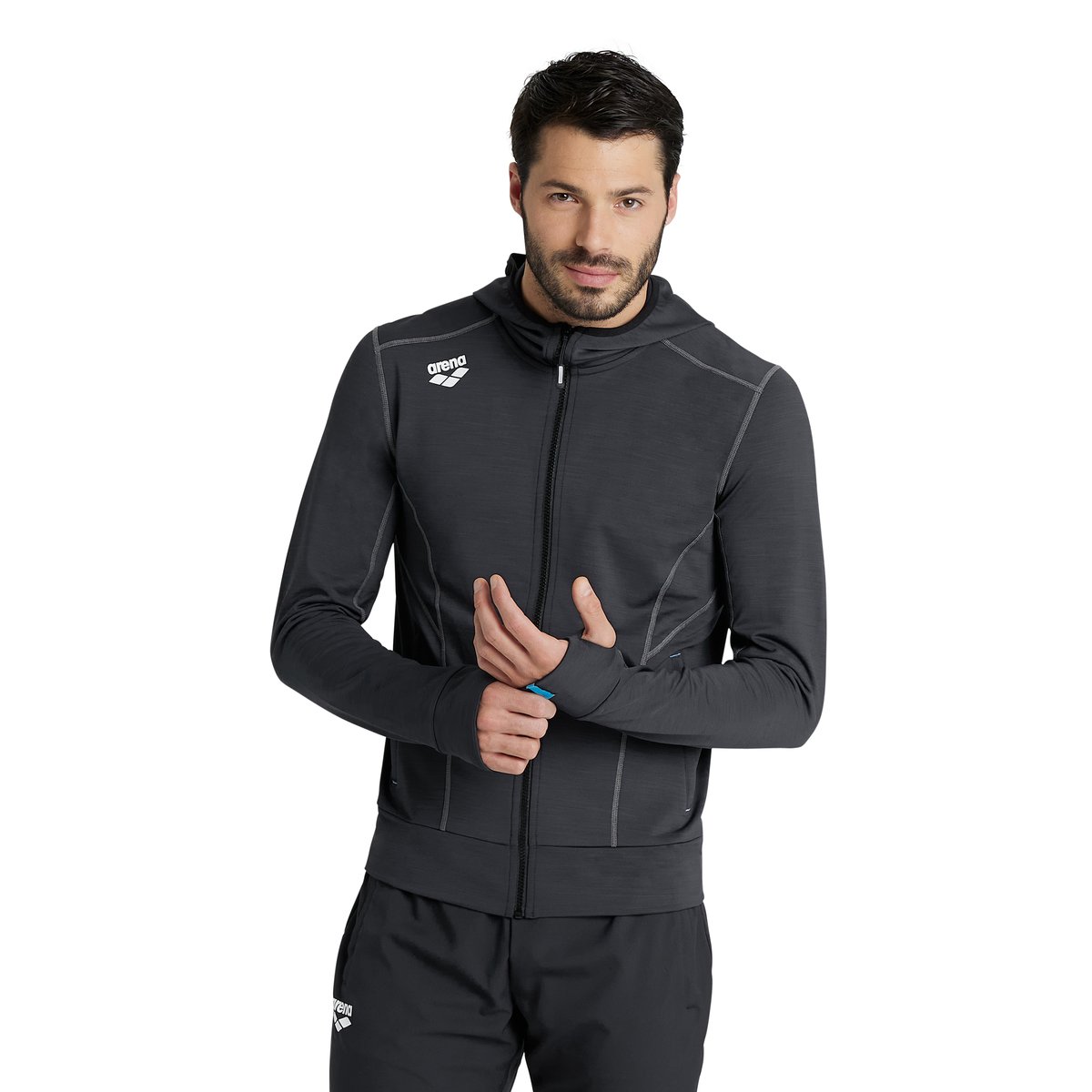 Veste de sport à capuche Spacer black, ARENA