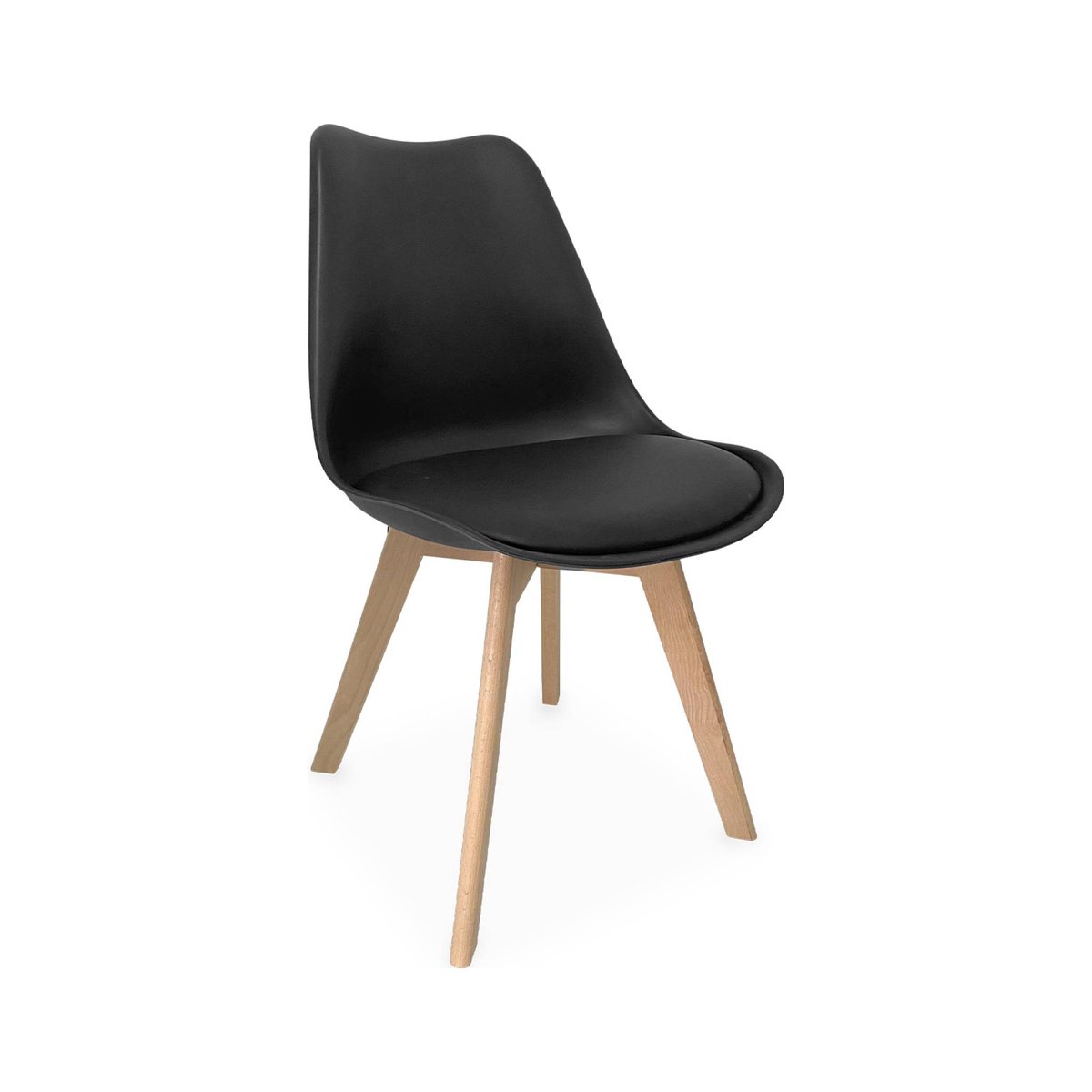 Chaise scandinave bois de hêtre (lot de 6) NILS bleu canard, SWEEEK