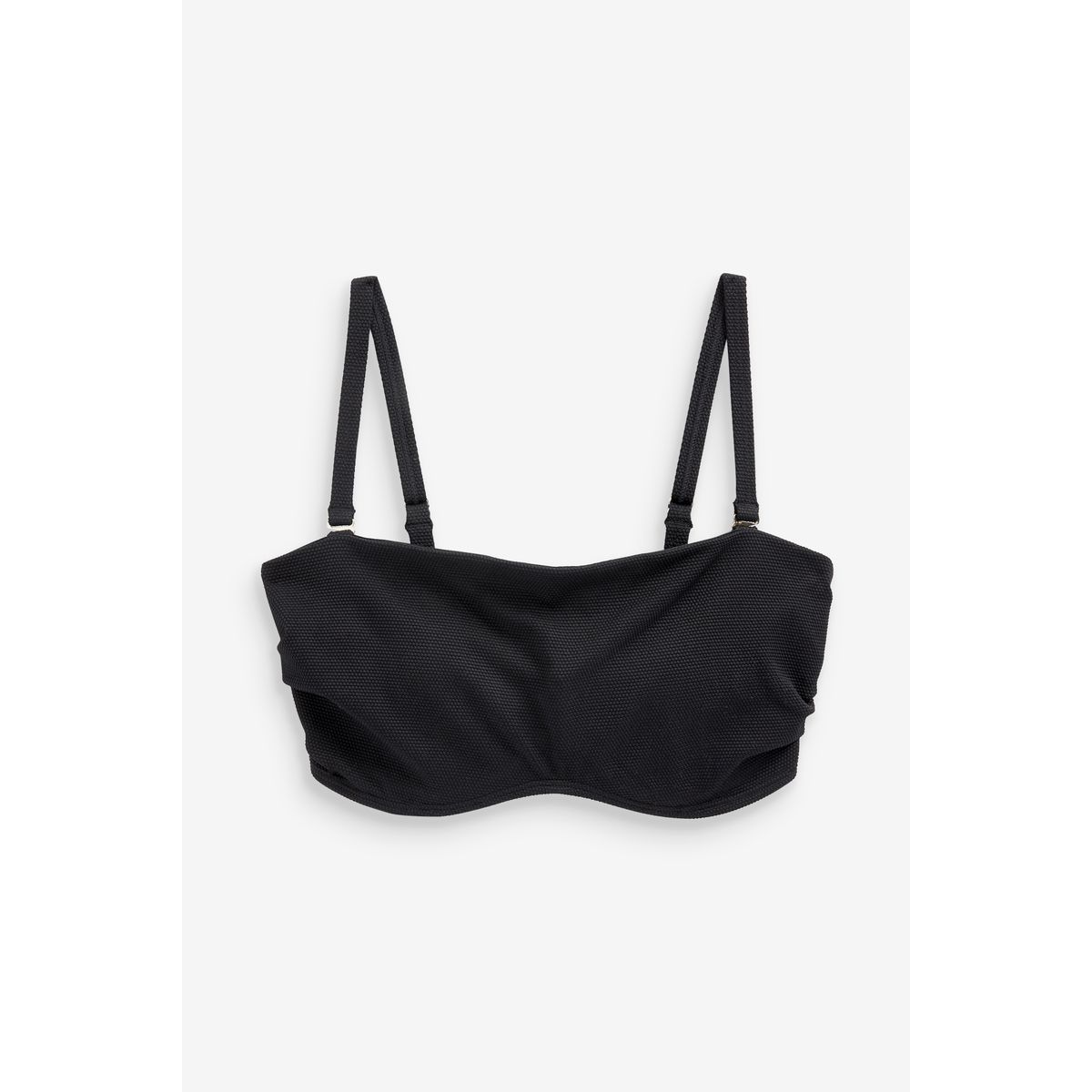 Haut de bikini bandeau piqué noir, NEXT