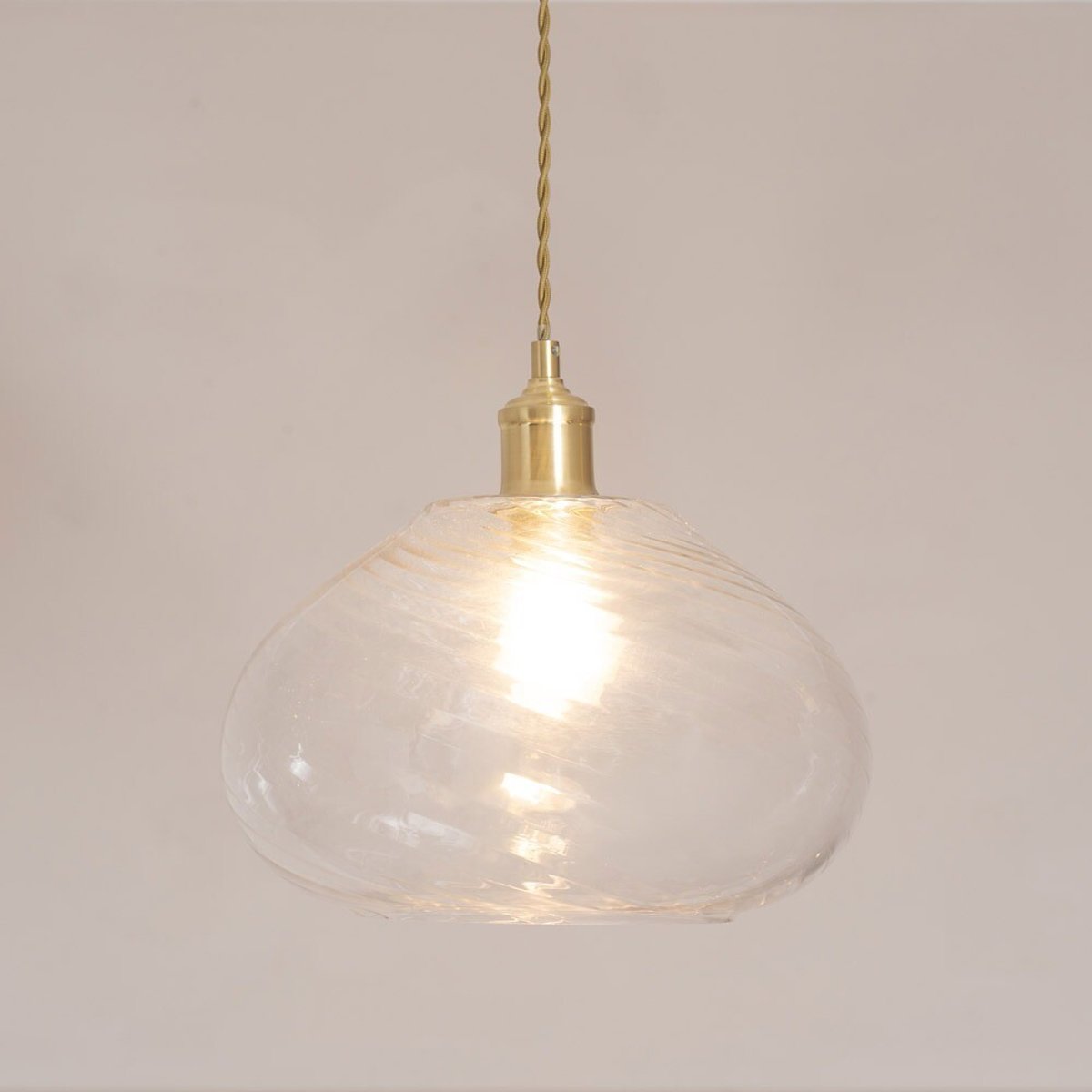 Courtney Twill Glass Easy Fit Pendant Shade transparent, SO'HOME