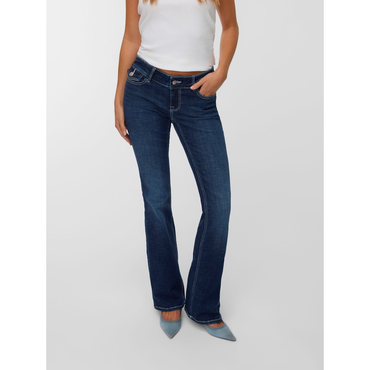 Jean Flared dark blue denim, VERO MODA