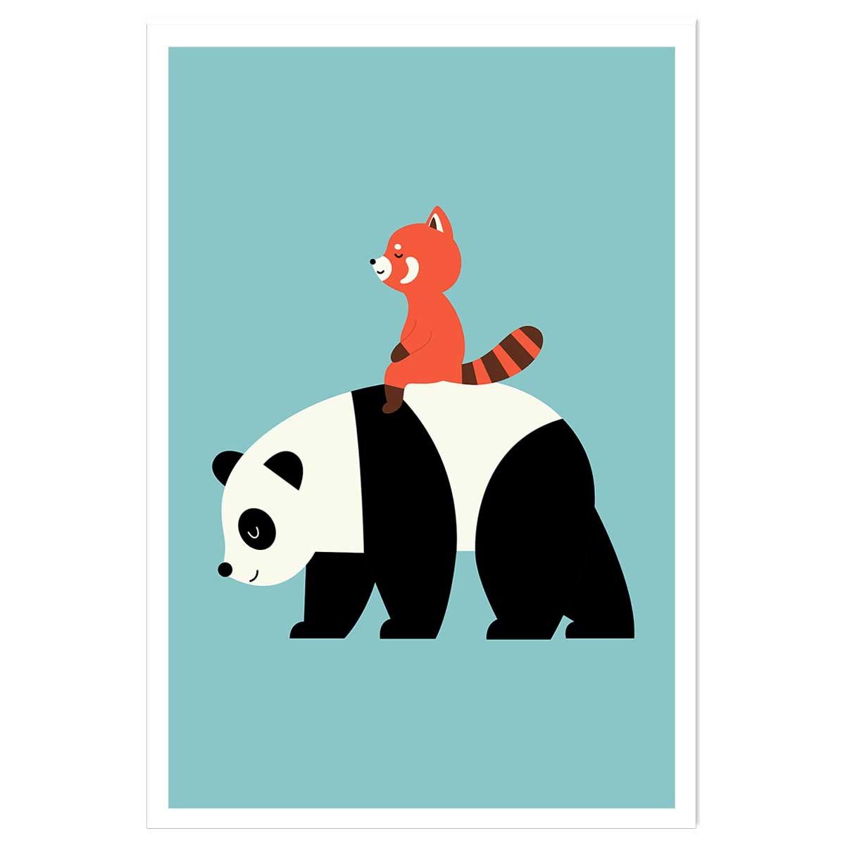 Affiche enfant panda walk affiche seule, HEXOA
