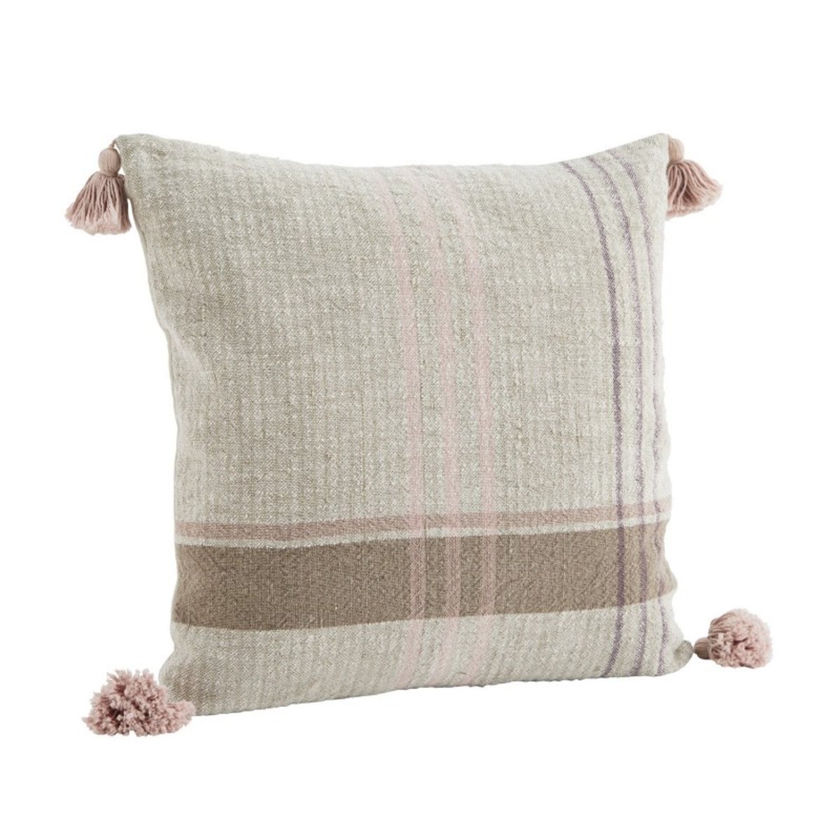 Housse de coussin coton beige, MADAM STOLTZ