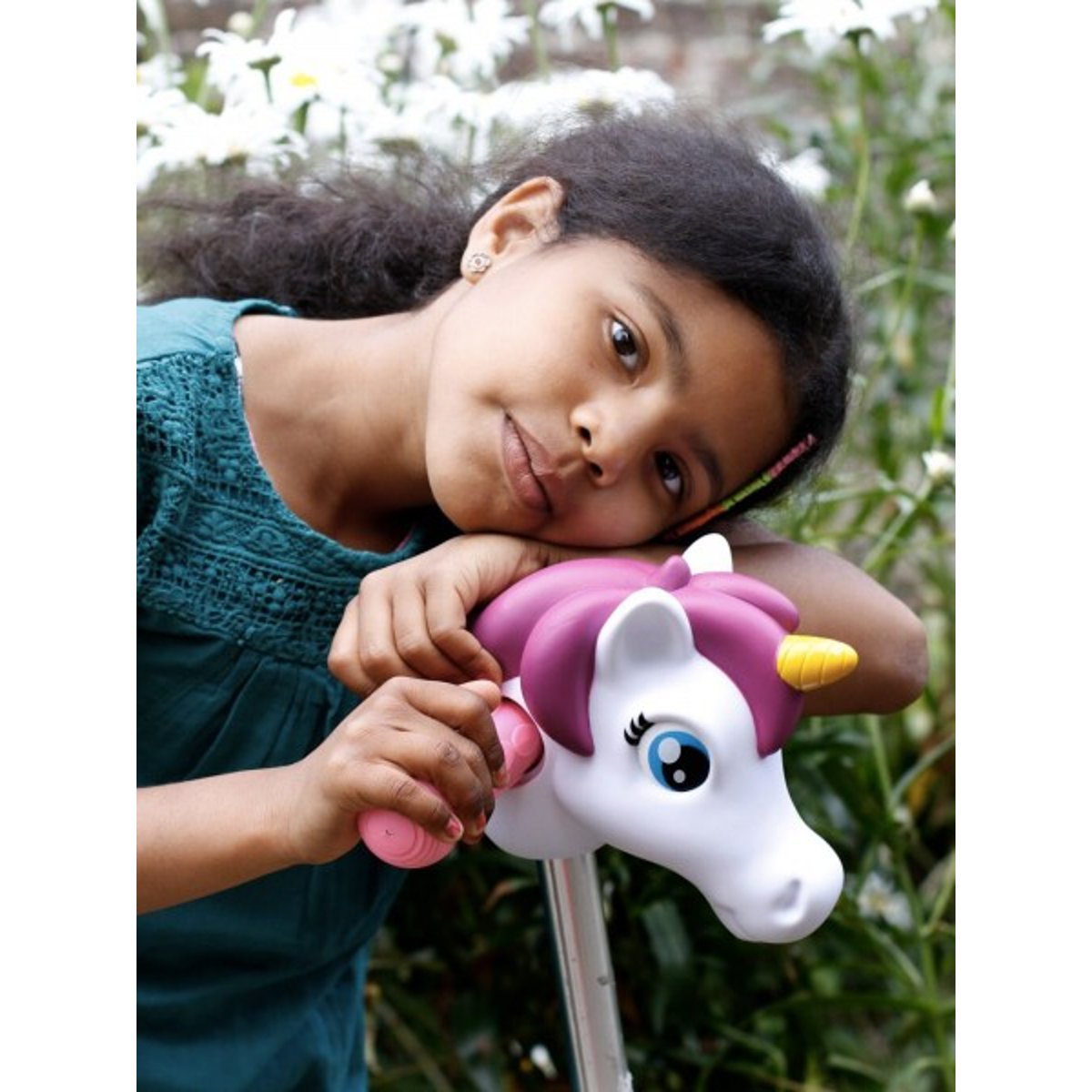 Tête de trottinette licorne blanc, MICRO MOBILITY