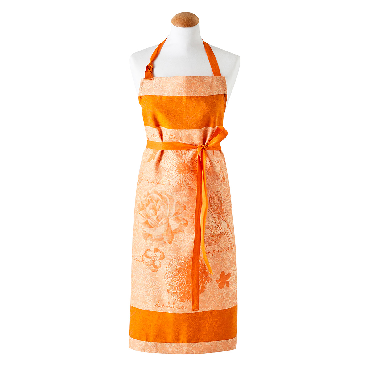 Tablier en Coton, FLEURS À CROQUER capucine, LE JACQUARD FRANCAIS