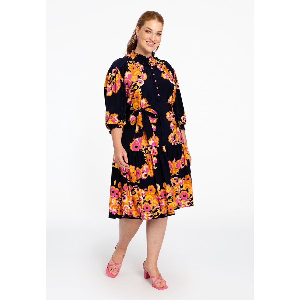 Robe imprimé / imprimée floral bleu, YOEK