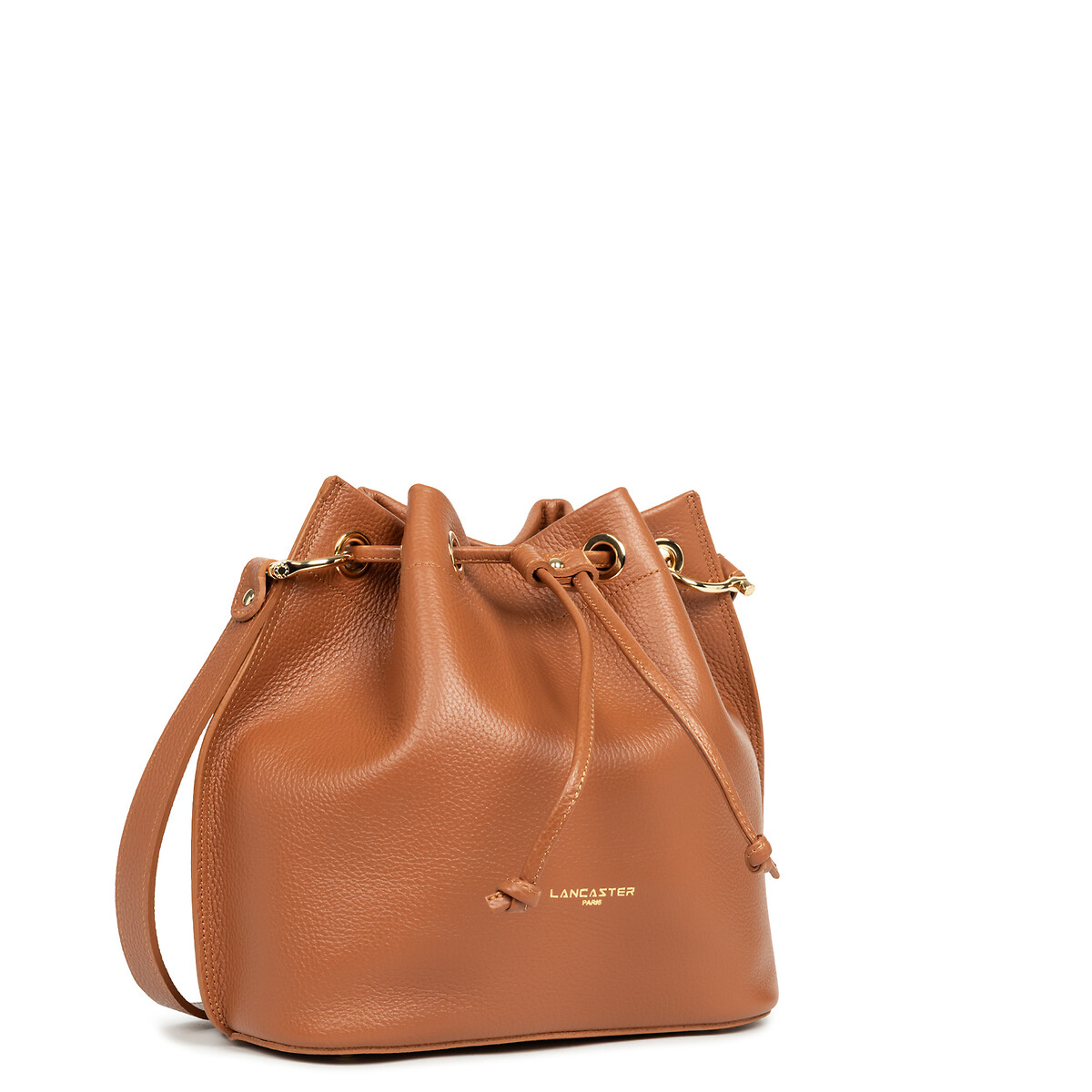 Sac bourse à lacets coulissants M ALBA DOUBLE camel, LANCASTER