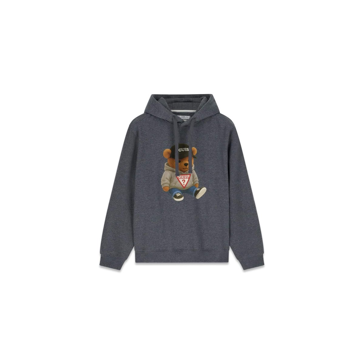 Sweat À Capuche Teddy gris, GUESS