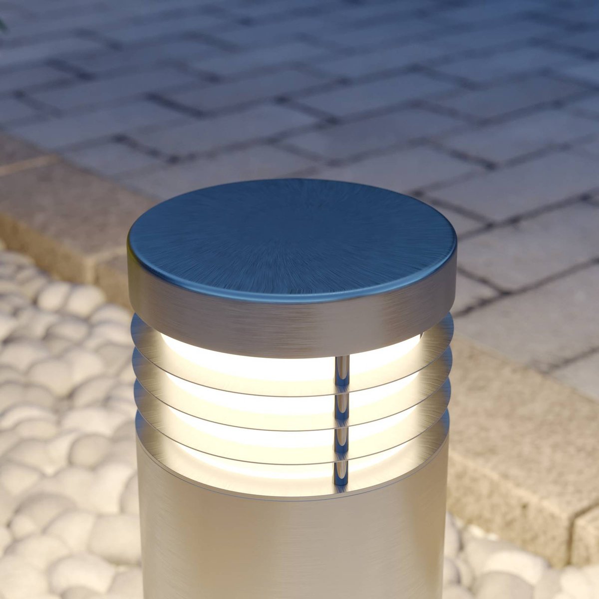 Luminaire extérieur moderne, Caramia acier inoxydable, ARCCHIO