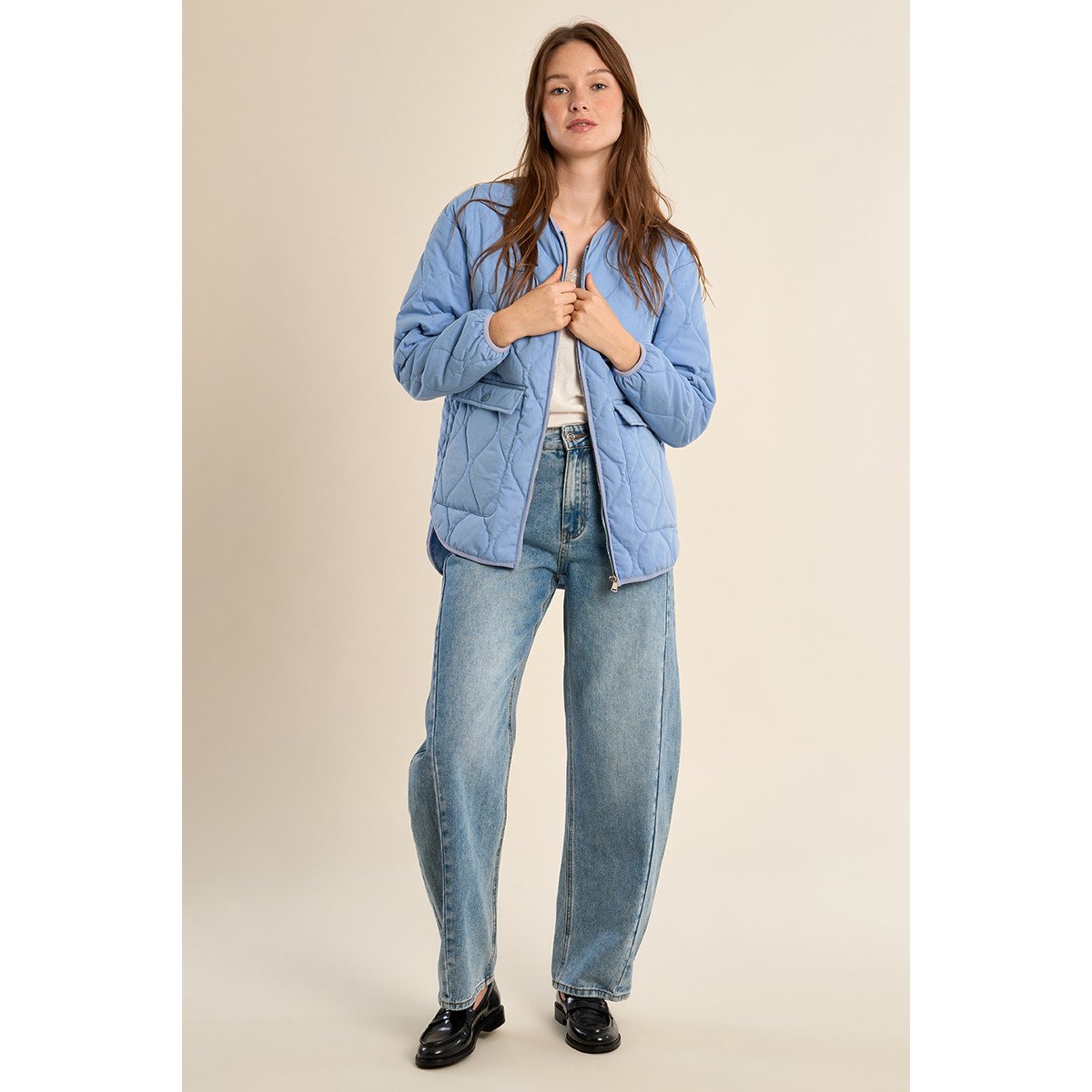 Blouson matelassé bleu, MOLLY BRACKEN