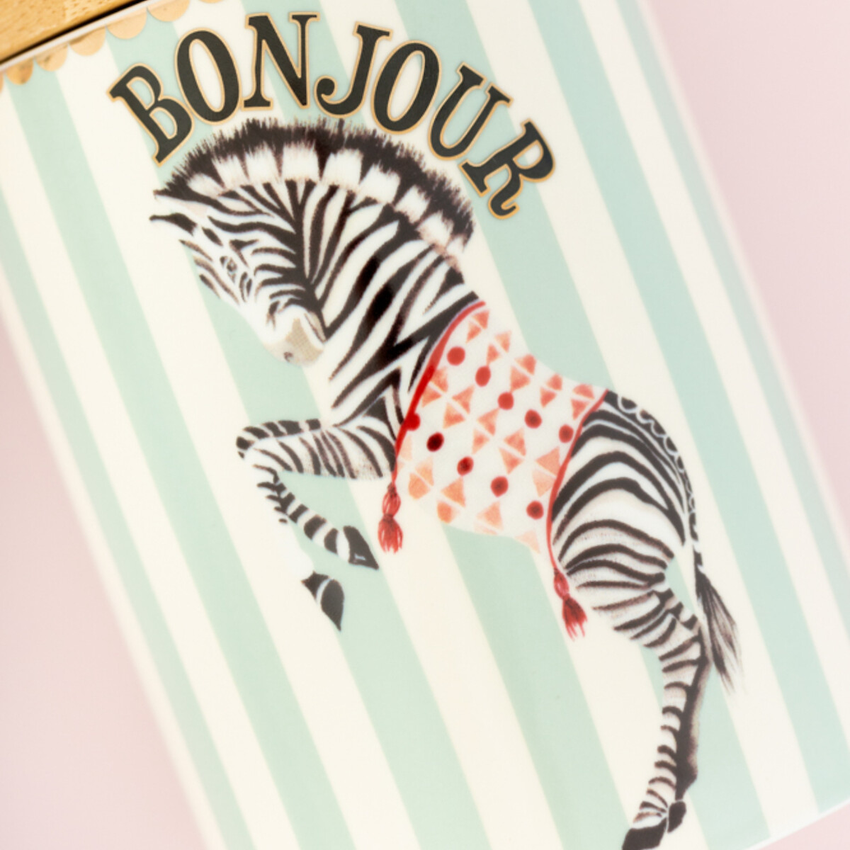 "Bonjour" Medium Zebra Storage Jar multi-coloured, YVONNE ELLEN