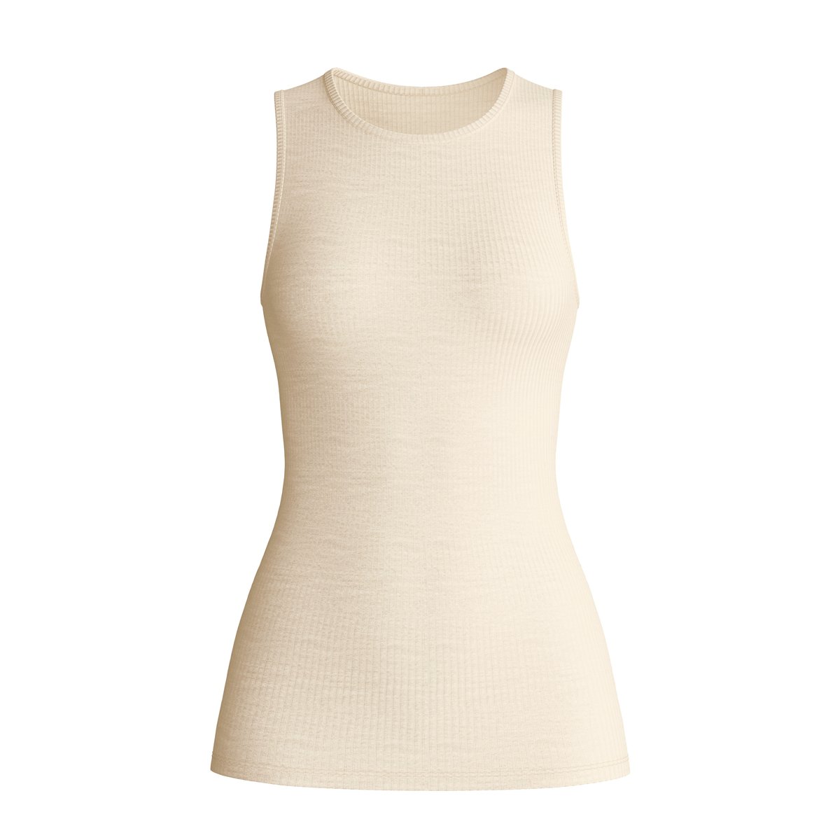 Débardeur en laine-soie sans manches Laine SILKY WOOL SOFT crème de charme, CALIDA