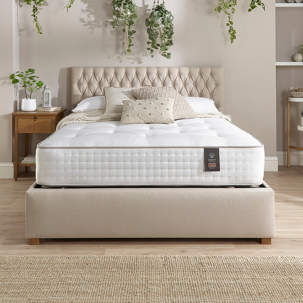 Aspire Luxury 5000 Pocket Natural Cashmere & Wool Mattress white, ASPIRE