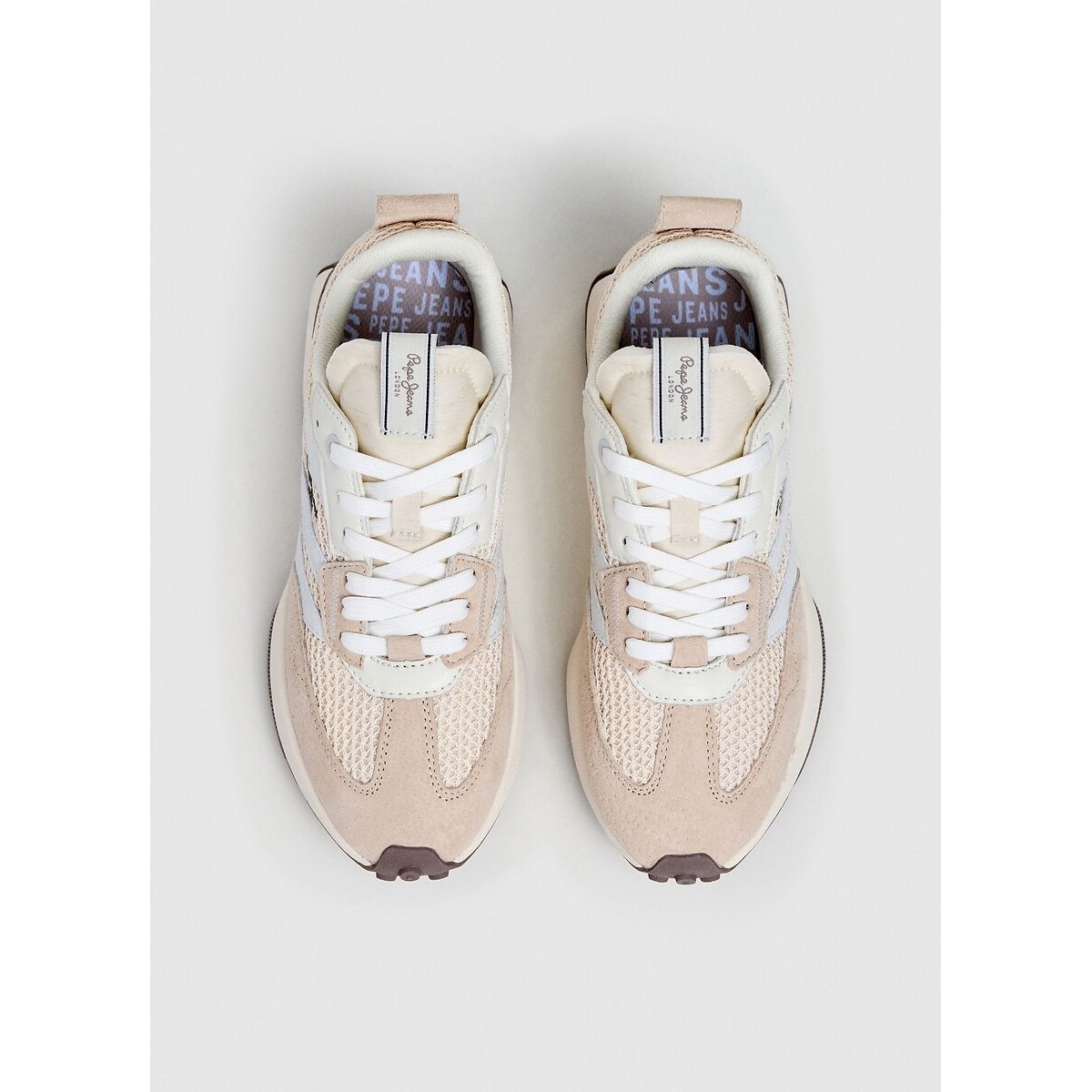 Baskets Lucky Knitted beige, PEPE JEANS
