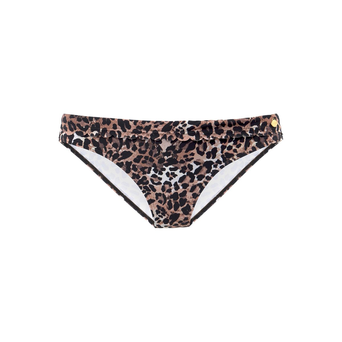 Bas maillot slip de bain ceinturé Lexa leopard, LASCANA